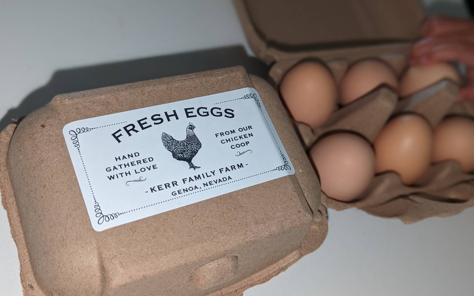 Eggs collected and prepared for sale